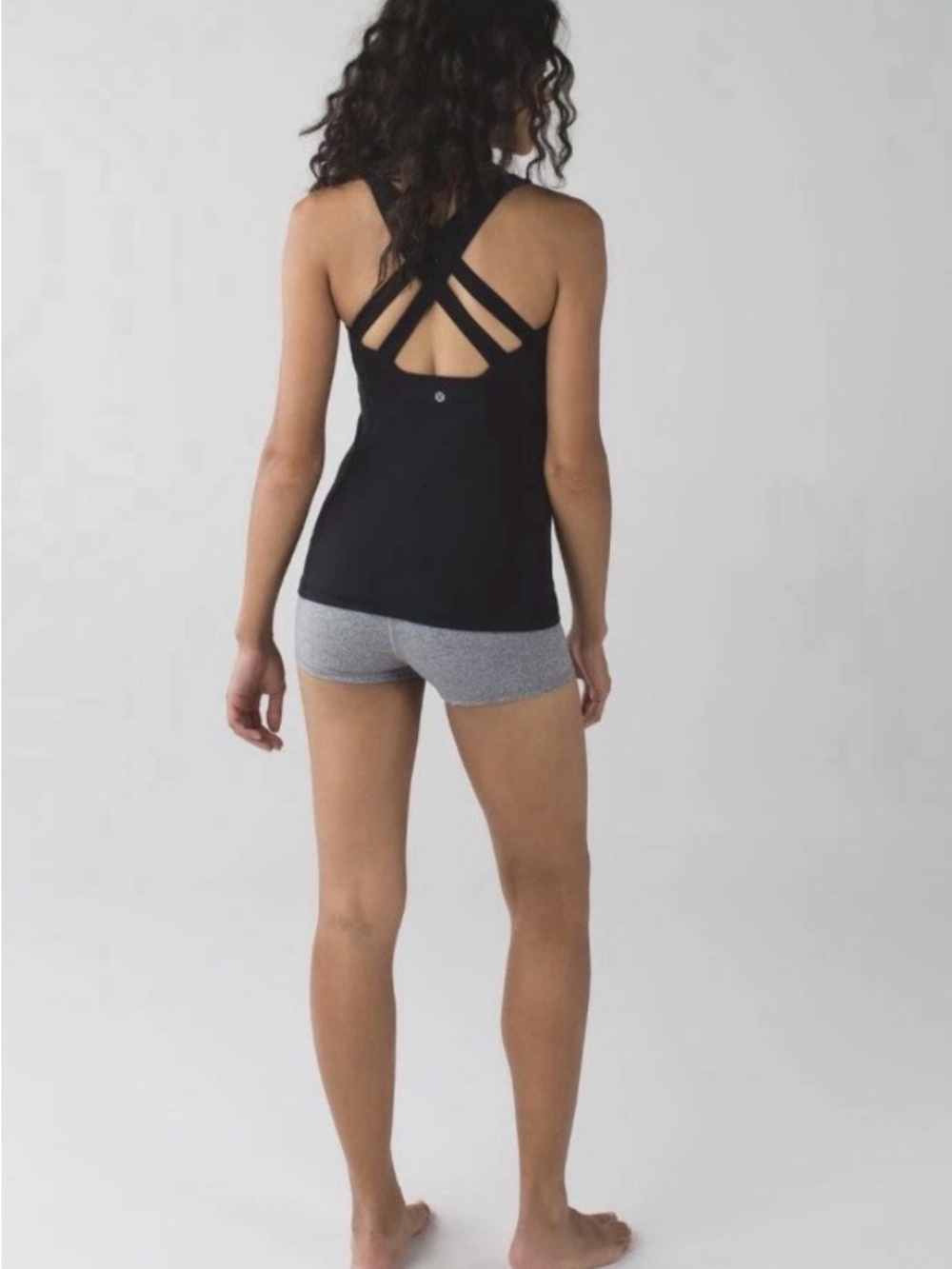 NEW Lululemon Enhearten Tank Black Criss Cross Built In Bra Sculpt Yoga Size 6